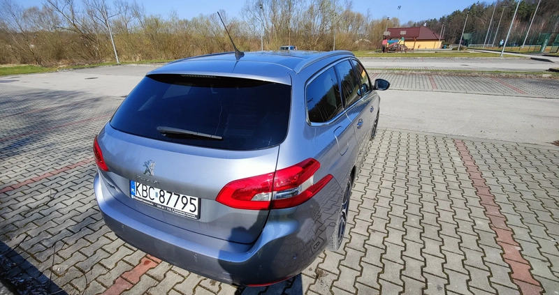 Peugeot 308 cena 46500 przebieg: 139000, rok produkcji 2017 z Siewierz małe 301